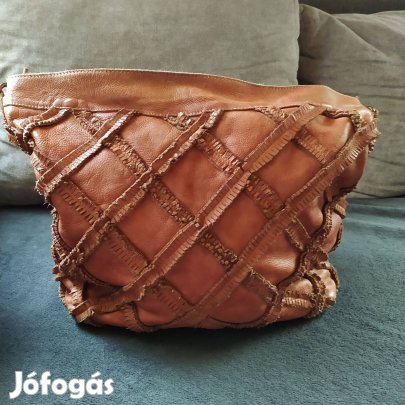 Venezia álomszép barna női bőr táska válltáska