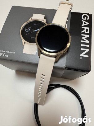 Venu 4 - 41 mm, Lunar Gold, csontszínű szilikon szíjjal