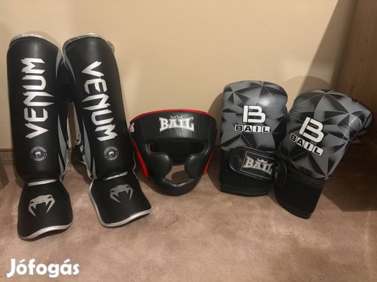 Venum lábszárvédő, Bail Boxkesztyű és fejvédő