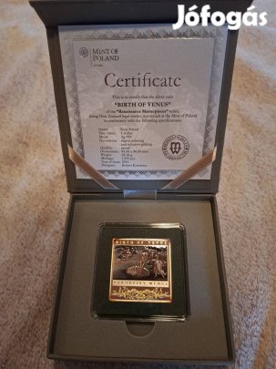 Vénusz születése 28 gramm ezüstérme