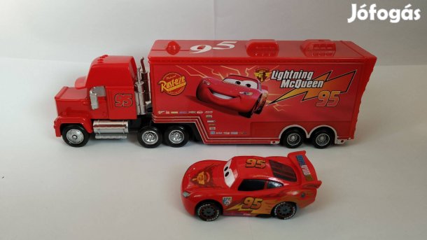 Verdák Mack + Mcqueen Cars autó kamion és kisautó