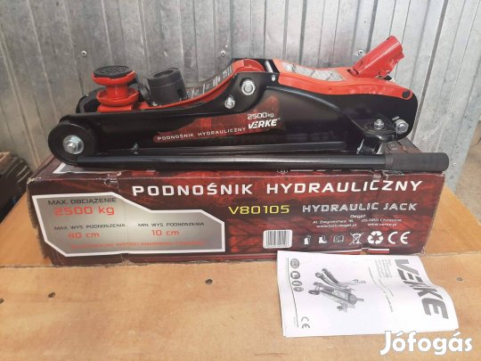 Verke V80105 Hidraulikus krokodil emelő, alacsony profilú, 2,5T