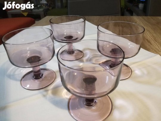 Vermutos pohár 4 db és új mokkás készlet 6 db-os