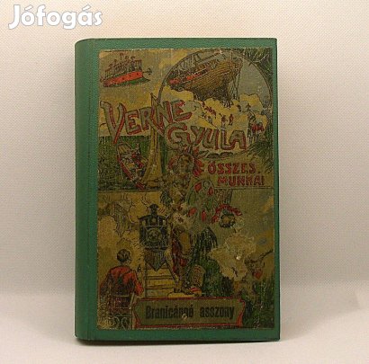 Verne Gyula - Branicánné asszony c. könyve 1892-ből, újrakötve, kemény