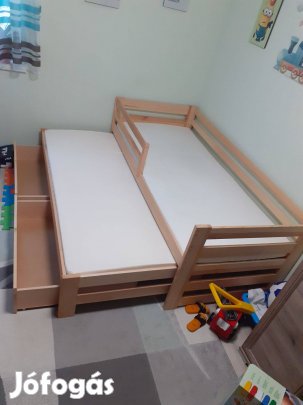 Veronika 7 gyerekágy 90X200 kihúzható pótággyal és tárolóhellyel