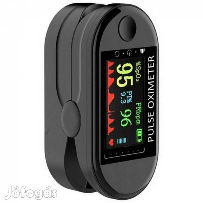Véroxigénszint Mérő Pulzoximéter + PR + PI + Szívritmus grafikon (_)