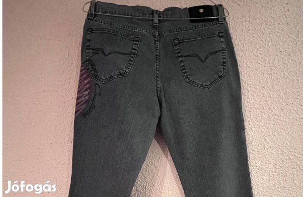 Versace Jeans Couture női kék farmer új, szív forma hímzés, streccs