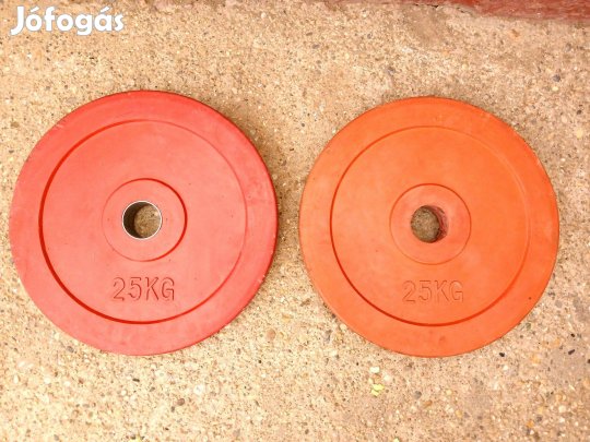 Verseny súlytárcsa olimpiai 2 x 25 kg színes súly súlyok tárcsasúly 50