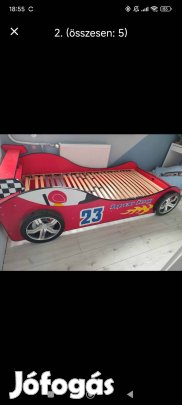 Versenyautó ágy 80x195