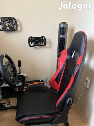 Versenyülés szimulátor állítható fekete piros