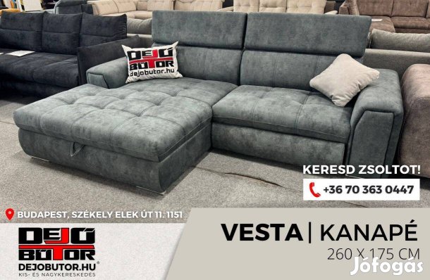 Vesta kanapé ülőgarnitúra 263x175 cm sarok bútor menta ágyazható