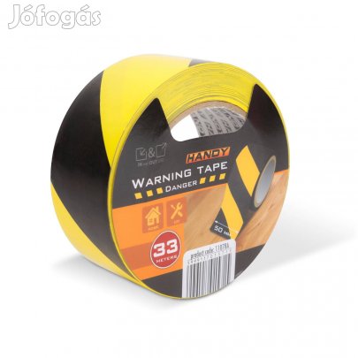 Veszélyt jelző Sárga / Fekete ragasztószalag - 50 mm x 33 m