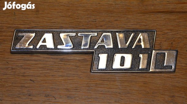 Veterán Zastava 101L felirat eredeti gyári fém embléma