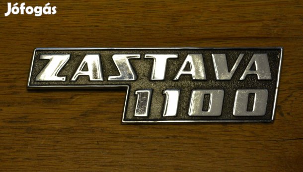 Veterán Zastava 1100 új felirat eredeti gyári fém embléma