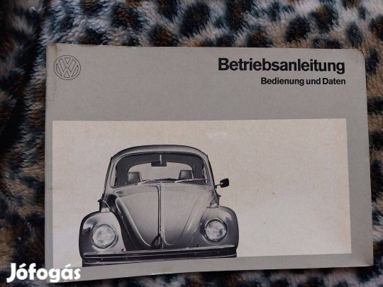 Veterán autó VW Volkswagen bogár kezelési útmutató szerviz füzet német