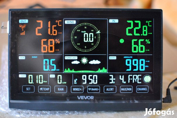 Vevor 7 az1-ben időjárás állomás
