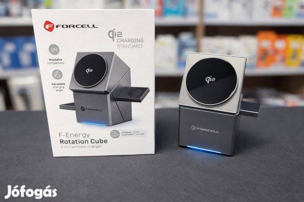 Vezeték Nélküli Töltő - Forcell Rotation Cube 3 az 1-ben