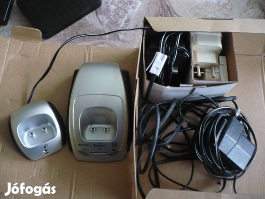 Vezeték nélküli Binatone Duo tipusú telefon dokkoló, kábel, átalakító