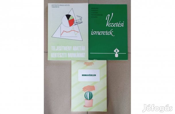 Vezetési ismeretek, Munkavédelem szakkönyv, tankönyv, kertész, iskola