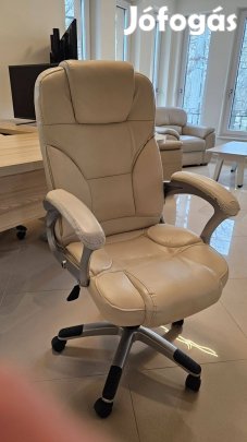 Vezetői forgószék vajszínű bőr