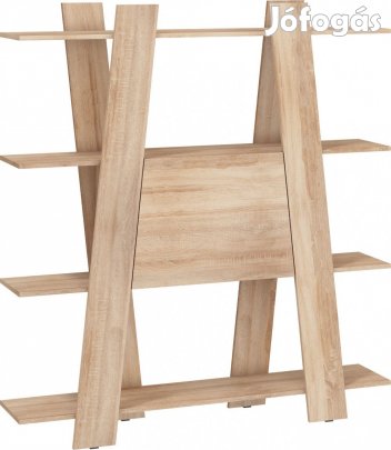 Via-838 tölgyfa könyvespolc