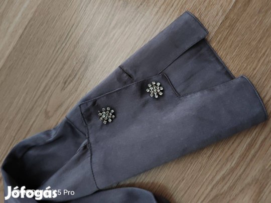 Vicedomini Milano 500 euros selyem ezüst luxus női blúz S