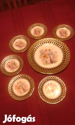 Victoria aranyozott porcelán készlet