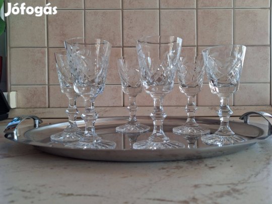 Victoria forgócsillagos kristály likőrös kehely 6 db-os készlet