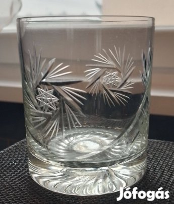 Victoria-mintás, 300ml-es kristály whiskys pohár, 6db