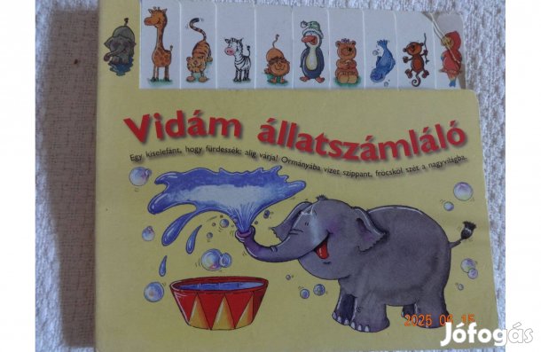 Vidám Állatszámláló - kemény lapos mesekönyv, lapozó
