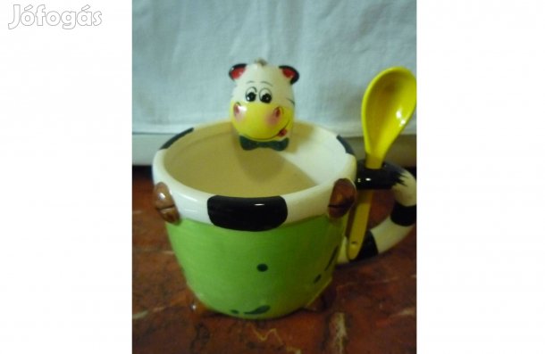 Vidám bocis bögre kiskanállal