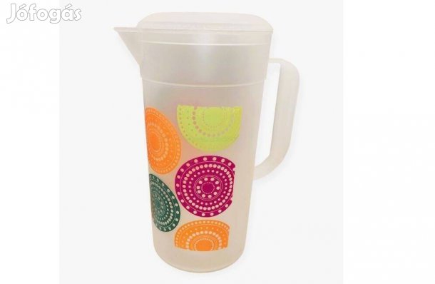 Vidám műanyag kancsó fedéllel 2L