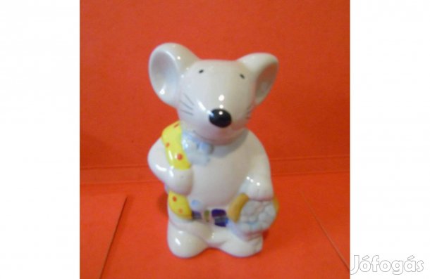 Vidám porcelán egér formájú fogkefe tartó dísztárgy