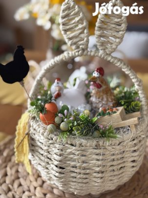 Vidám tyúkos húsvéti dekoráció