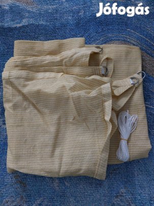 Vidaxl 2x4 m négyszögletes bézs HDPE napernyő