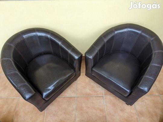 Vidaxl, (2 db) Kagylófotel, Bőr, Új