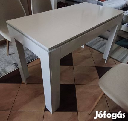 Vidaxl magasfényű fa étkezőasztal + 4db Lega New szék