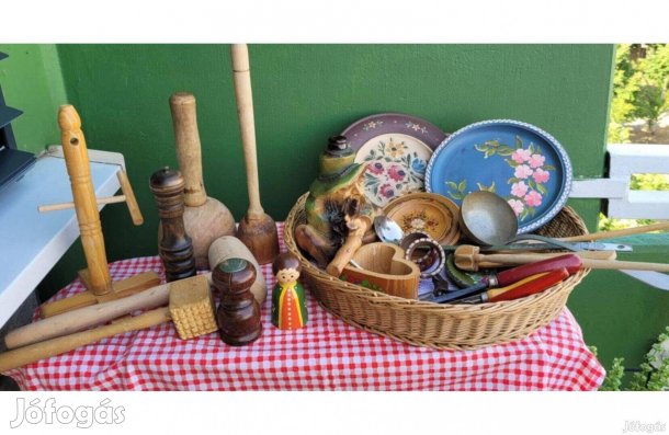 Vidéki házba használati és dísztárgy csomag 33 db