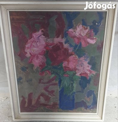 Vidéky Brigitta Virágok című festménye