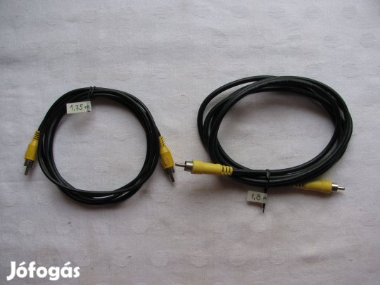Videó csatlakozókábel RCA dugó-RCA dugó