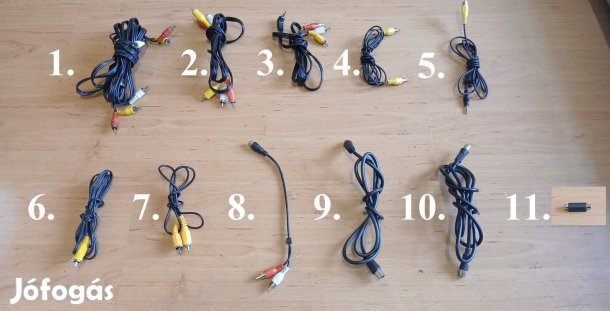 Video kábel 11 részes csomag 1.200 Ft