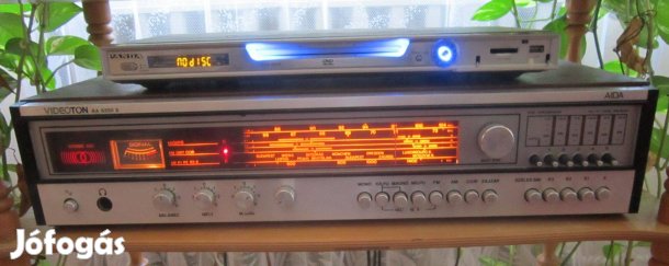 Videoton AIDA rádió-erősítő & Panda DVD/CD USB-s MP3 /Hódmezővásárhely