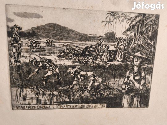 Vietnámi fegyveresek , rézkarc