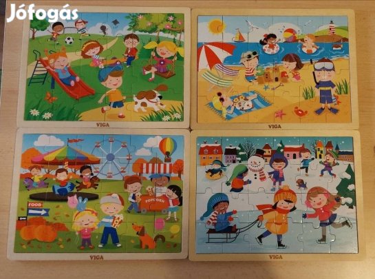 Viga fa évszak puzzle 4x24db-os eladó-Új 