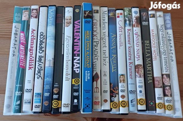 Vígjáték, romantikus, kosztümös és művészfilm. 19 db DVD