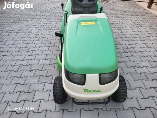 Viking: Briggs motoros - kétkéses - fűgyűjtős- újszerű fűnyíró traktor