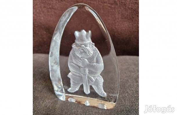 Viking üveg levélnehezék "Sea"