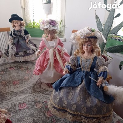 Viktorianus antik babák- 6 db együtt , ár/ db.