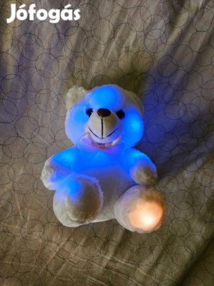 Világít Puha plüss állat figura Maci medve több szinben világit Eladó