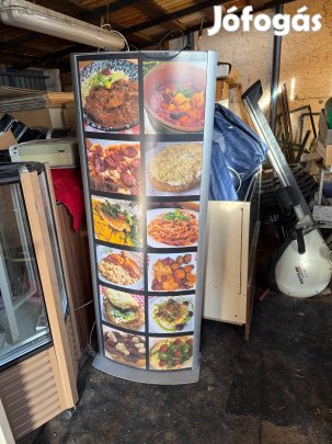 Világító reklám tábla oszlop